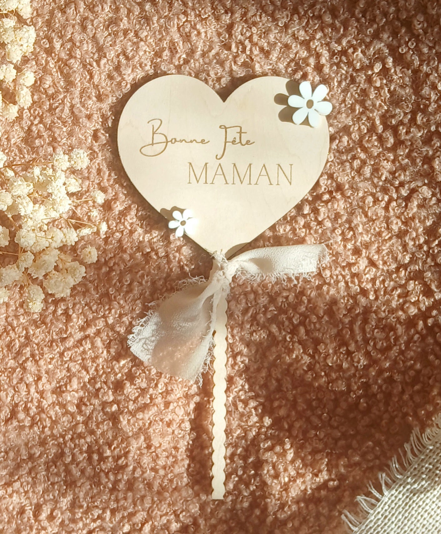 Topper à message – Fête des Mères | Fleurs