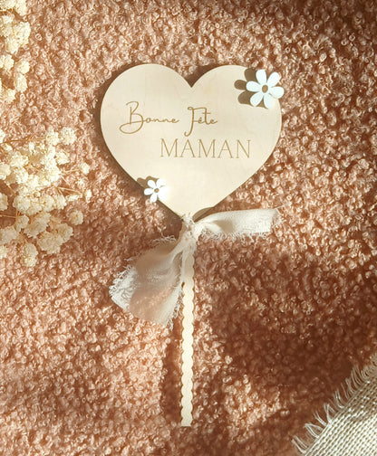 Topper à message – Fête des Mères | Fleurs