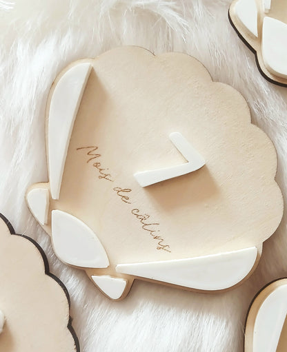 Cartes étapes Coquillage | 1 à 12 mois