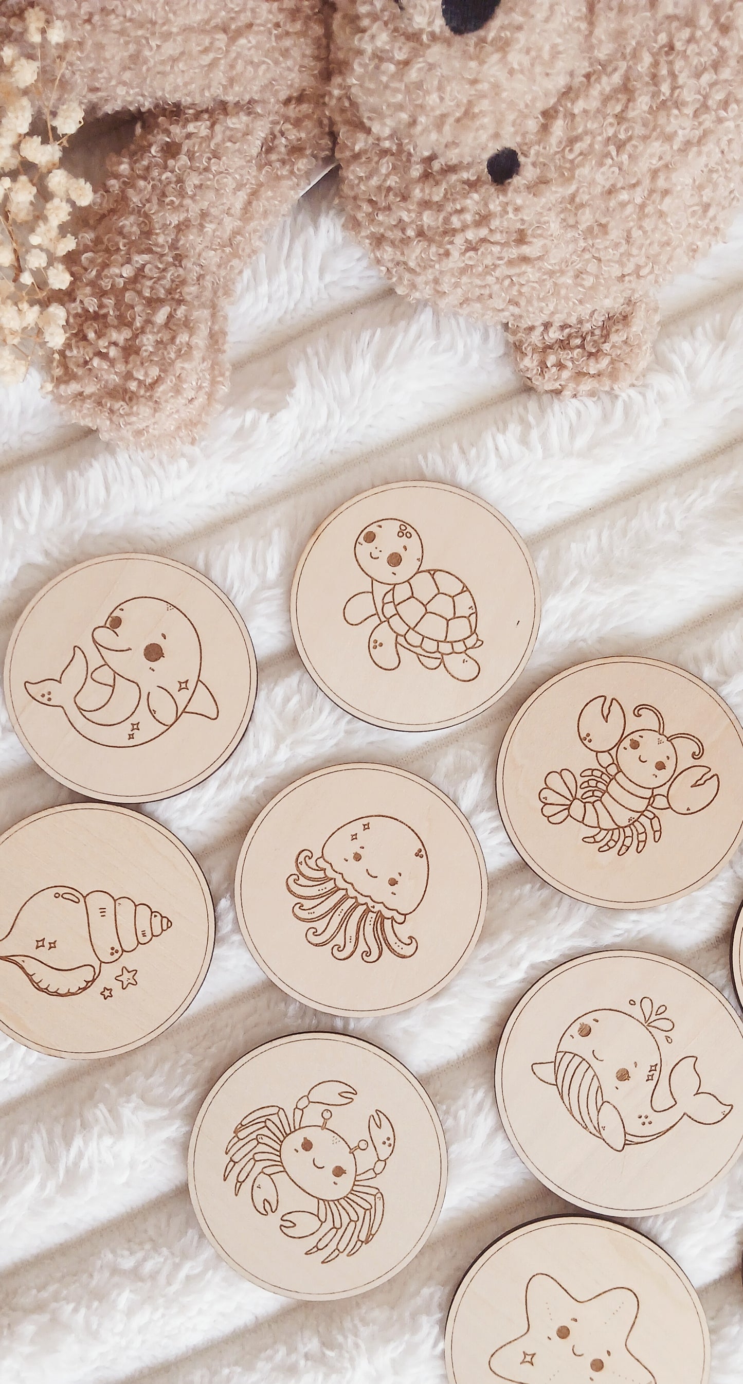 Mémo en bois | Sous l’océan