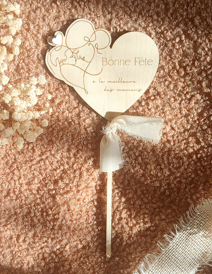 Topper à message – Fête des Mères | Maman & Bébé