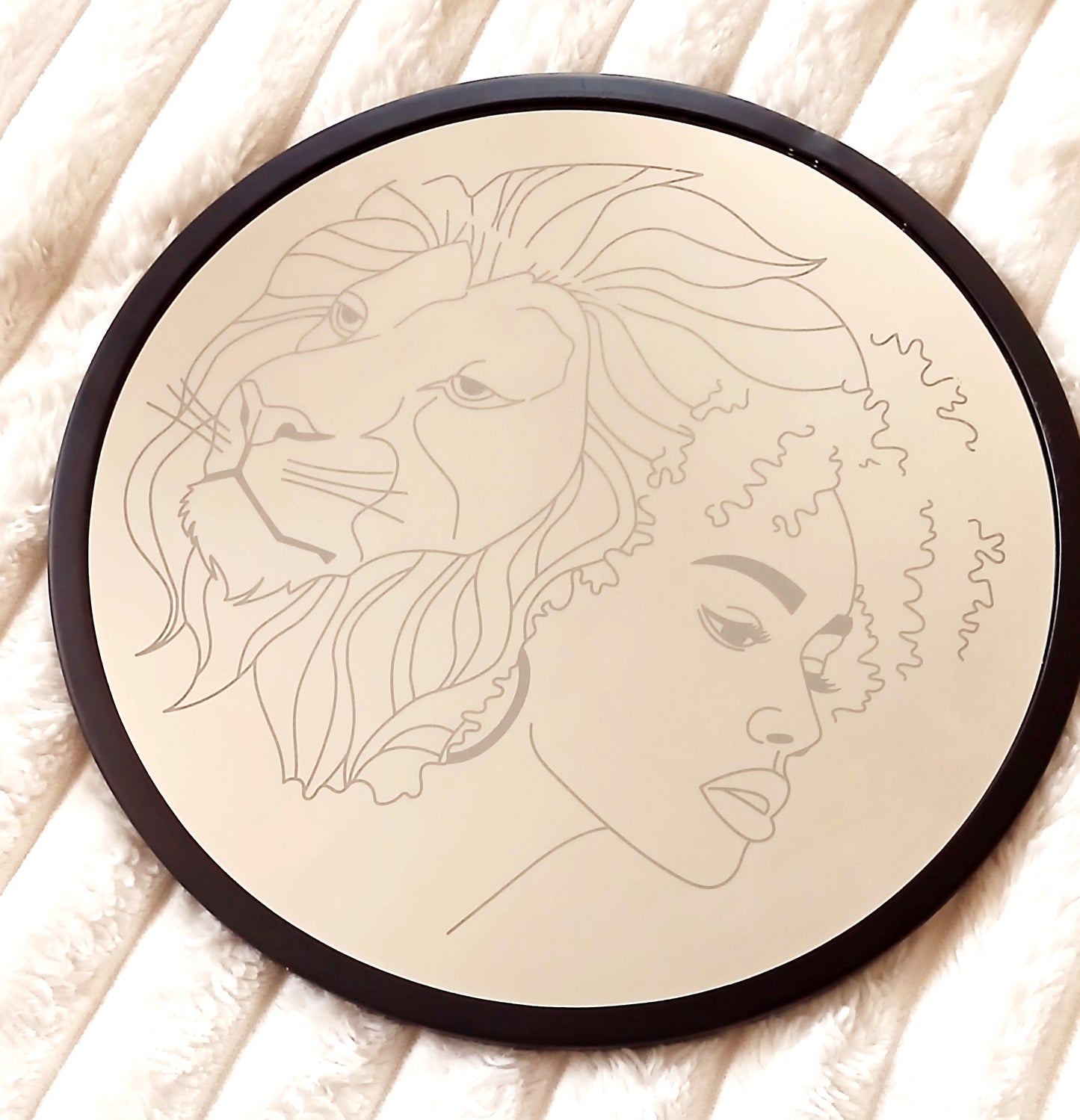 Miroir mural | Femme/Lion