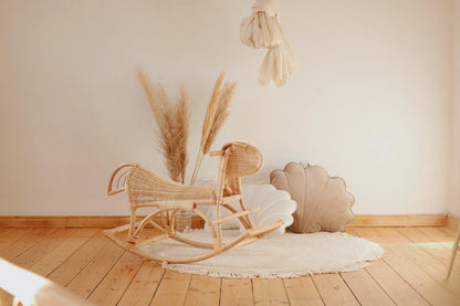 Coussin Coquillage Velours | Blanc