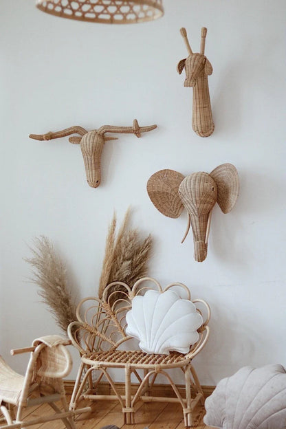 Coussin Coquillage Velours | Blanc